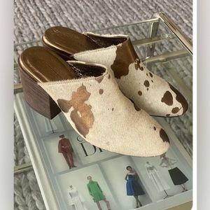 Leather Shoes Mules Size 6.5  New